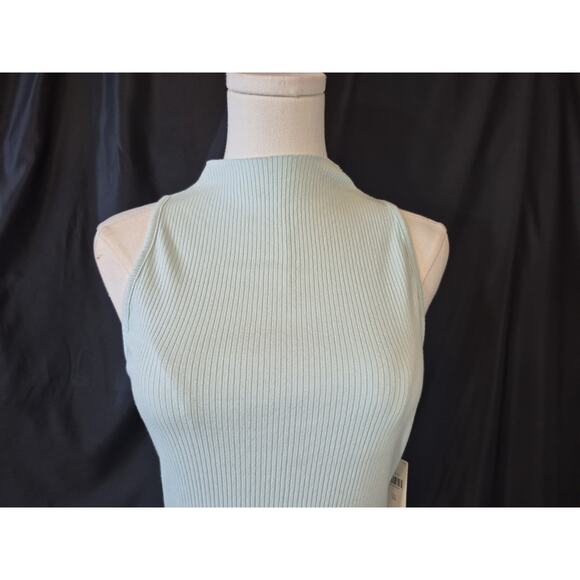 NWT Anthropologie Maeve *IN LIGHT BLUE* Womens Mock Neck Sleeveless Tank XS - Picture 3 of 9